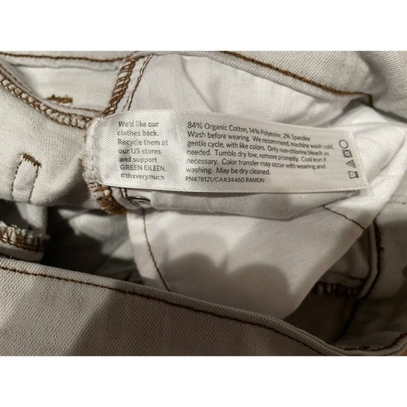EILEEN FISHER $178 Stonewashed Organic Cotton Sun Bleached Stretch Skinny Jean 6 - Picture 6 of 7